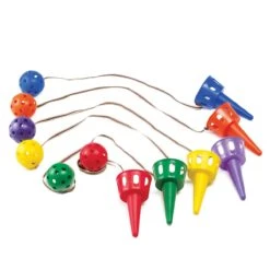 6 Bilboquets En Plastique