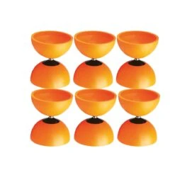 6 Diabolo En Caoutchouc 4", Avec Livret